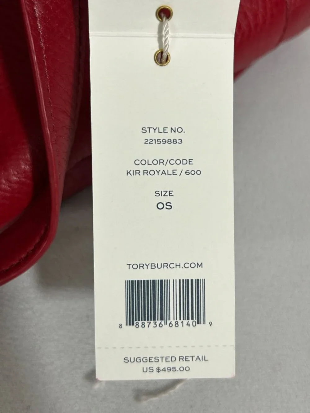 Tory Burch Plaque Large Pebbled Leather Tote in Kir Royale